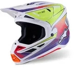 Alpinestars S-M7 Fuse Motocross Helm, weiss-mehrfarbig, Gr&ouml;&szlig;e M f&uuml;r M&auml;nner