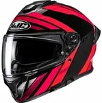 HJC C71 Faber Helm, schwarz-rot, Gr&ouml;&szlig;e M f&uuml;r M&auml;nner