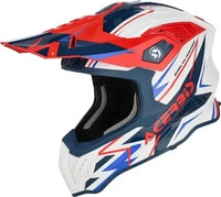 Acerbis 0026905.034.061, Acerbis Airstrike-X Graphic Motocross Helm Weiss Rot Blau