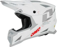 One Industries L200-0806, One Industries X-297 Focus Motocross Helm Grau Weiss male