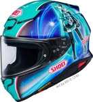 Shoei 11.16.911.2, Shoei NXR2 Hatsune Miku Helm Blau male