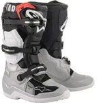Alpinestars Tech 7S Jugend Motocross Stiefel, schwarz-silber, Gr&ouml;&szlig;e 40 41
