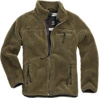 Brandit Teddyfleece Jacke, gr&uuml;n, Gr&ouml;&szlig;e 2XL