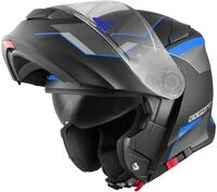 Bogotto V271 Delta Klapphelm, schwarz-blau, Gr&ouml;&szlig;e XS f&uuml;r M&auml;nner