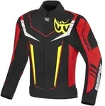 Berik Radic Evo Plus Motorrad Textiljacke, schwarz-weiss-rot-gelb, Gr&ouml;&szlig;e 50 f&uuml;r