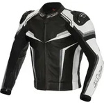 B&uuml;se Mille Motorrad Lederjacke, schwarz-weiss, Gr&ouml;&szlig;e 48 f&uuml;r M&auml;nner