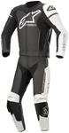 Alpinestars GP Force Phantom 2-Teiler Motorrad Lederkombi, schwarz-grau-weiss,