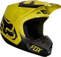 FOX 19528-019-S, FOX V2 Preme Motocross Helm Schwarz Rot Gelb male