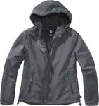 Brandit Windbreaker Frontzip Damen Jacke, schwarz-grau, Gr&ouml;&szlig;e S