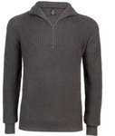 Brandit Marine Pullover Troyer, schwarz-grau, Gr&ouml;&szlig;e 4XL f&uuml;r M&auml;nner