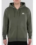 Alpha Industries Basic Zip Hoodie, gr&uuml;n, Gr&ouml;&szlig;e M f&uuml;r M&auml;nner