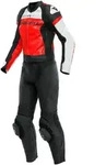 Dainese Mirage 2-Teiler Damen Motorrad Lederkombi, schwarz-weiss-rot, Gr&ouml;&szlig;e 48