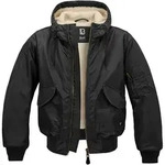 Brandit CWU Hooded Jacke, schwarz, Gr&ouml;&szlig;e 2XL f&uuml;r M&auml;nner