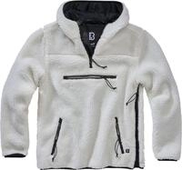 Brandit Teddyfleece Worker Pullover, weiss, Gr&ouml;&szlig;e XL f&uuml;r M&auml;nner
