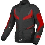 Macna Rancher wasserdichte Damen Motorrad Textiljacke, schwarz-rot, Gr&ouml;&szlig;e XL