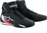 Alpinestars Sektor Motorradschuhe, schwarz-weiss-rot, Gr&ouml;&szlig;e 45 f&uuml;r M&auml;nner