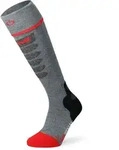 Lenz Heat Sock 5.1 Toe Cap Slim beheizbare Socken, schwarz-grau-rot, Gr&ouml;&szlig;e 42 43 44
