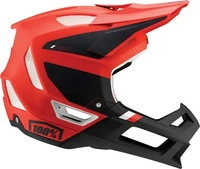 100% HU-HLT-2016-2434-M, 100% 100% Trajecta Downhill Helm Schwarz Rot male