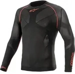 Alpinestars Ride Tech V2 Langarm Funktionsshirt, schwarz-rot, Gr&ouml;&szlig;e XL 2XL f&uuml;r