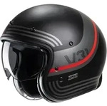 HJC V31 Byron Retro Jethelm, schwarz-grau-rot, Gr&ouml;&szlig;e L f&uuml;r M&auml;nner