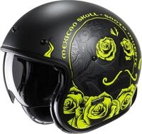 HJC V31 Desto Retro Jethelm, schwarz-gelb, Gr&ouml;&szlig;e S f&uuml;r M&auml;nner
