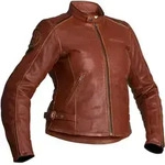 Halvarssons Nyvall Damen Motorrad Lederjacke, braun, Gr&ouml;&szlig;e 38