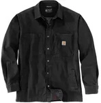 Carhartt Fleece Lined Snap Front Hemd, schwarz, Gr&ouml;&szlig;e XL f&uuml;r M&auml;nner