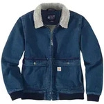 Carhartt Relaxed Fit Denim Sherpa Damen Jacke, blau, Gr&ouml;&szlig;e XL