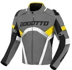 Bogotto Boomerang Wasserdichte Motorrad Textil Jacke, grau-gelb, Gr&ouml;&szlig;e XS f&uuml;r