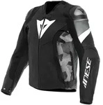 Dainese Avro 5 Motorrad Lederjacke, schwarz-grau-weiss, Gr&ouml;&szlig;e 46 f&uuml;r M&auml;nner