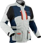 Bering Siberia wasserdichte Damen Motorrad Textiljacke, grau-rot-blau, Gr&ouml;&szlig;e 36