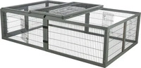Trixie 62287, Trixie Freilaufgehege mit Abdeckung grau