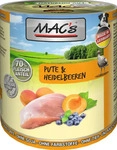 MACs 14105, MACs Pute & Heidelbeeren f&uuml;r Hunde 800 g - 6 St&uuml;ck