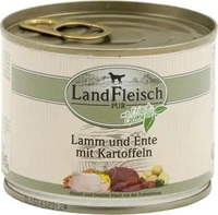 LandFleisch 6705792, LandFleisch Pur mit Lamm & Ente & Kartoffeln 195 g - 12 St&uuml;ck
