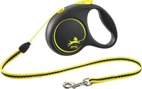 flexi 20924, flexi NEON schwarz/neon, Gr&ouml;&szlig;e: M / L&auml;nge: 5 m / Leine: Seil