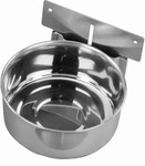 Nobby 38038, Nobby Edelstahlnapf mit Befestigung Platte, Durchmesser: 15 cm
