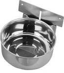 Nobby 38036, Nobby Edelstahlnapf mit Befestigung Platte, Durchmesser: 10 cm
