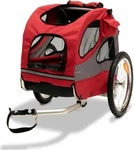 PetSafe 777000283, PetSafe Happy Ride Aluminium-Fahrradanh&auml;nger rot/grau