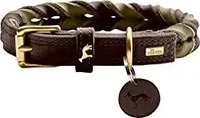 Hunter 69076, Hunter Halsband Solid Education Duo dunkelbraun/oliv