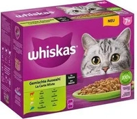 Whiskas 9114908, Whiskas Multipack 7+ Gemischte Auswahl in Sauce 12 x 85 g - 4 St&uuml;ck
