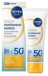 NIVEA SUN Breathable UV Gesicht Mattierend Get&ouml;nt Heller Hauttyp LSF 50+ Sonnencreme