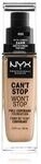NYX Professional Makeup Can't Stop Won't Stop 24-Hour Foundation Fl&uuml;ssige Foundation