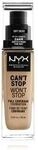 NYX Professional Makeup Can't Stop Won't Stop 24-Hour Foundation Fl&uuml;ssige Foundation