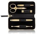 Zwilling Premium Manik&uuml;re Set 5tlg. mit Kompakt-Nagelknipser Leder, in Schwarz