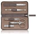 Zwilling Manik&uuml;re Pedik&uuml;re Set 3tlg. mit Kombi-Nagelschere, Leder, schwarz