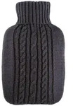 HUGO FROSCH W&auml;rmflasche Klassik 1,8l Strickbezug dunkelgrau 1 St