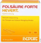 PZN-DE 19831560, Hevert-Arzneimittel Fols&auml;ure Forte Hevert 20 mg 10X2 ml,