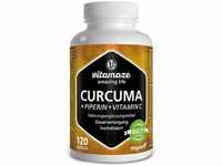 PZN-DE 12580511, Vitamaze Curcuma + Piperin +Vitamin C vegan 120 St, Grundpreis: