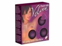 «Velvet Balls Purple» Liebeskugeln, lila, 3er-Set (1 Stück)