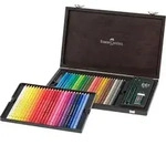 Faber-Castell Polychromos Farbstift, 48er Holzkoffer